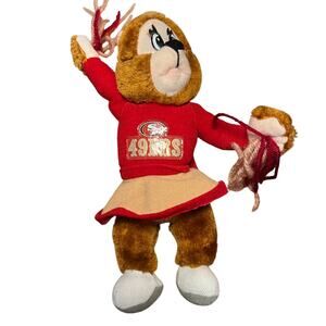VTG 90s NFL Nanco 49ers Cheerleader Plush Bear